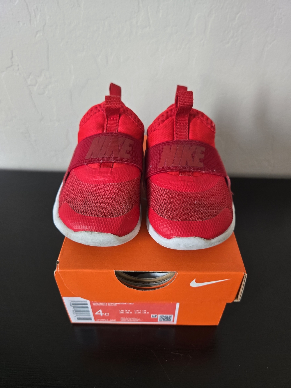 Nike Flex Runner 4 Slip-On Athletic Shoes- University Red